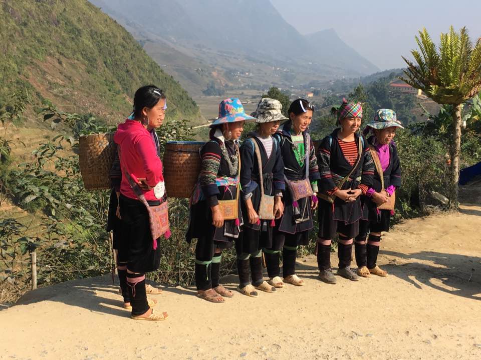 Women field workers pose for a group picture