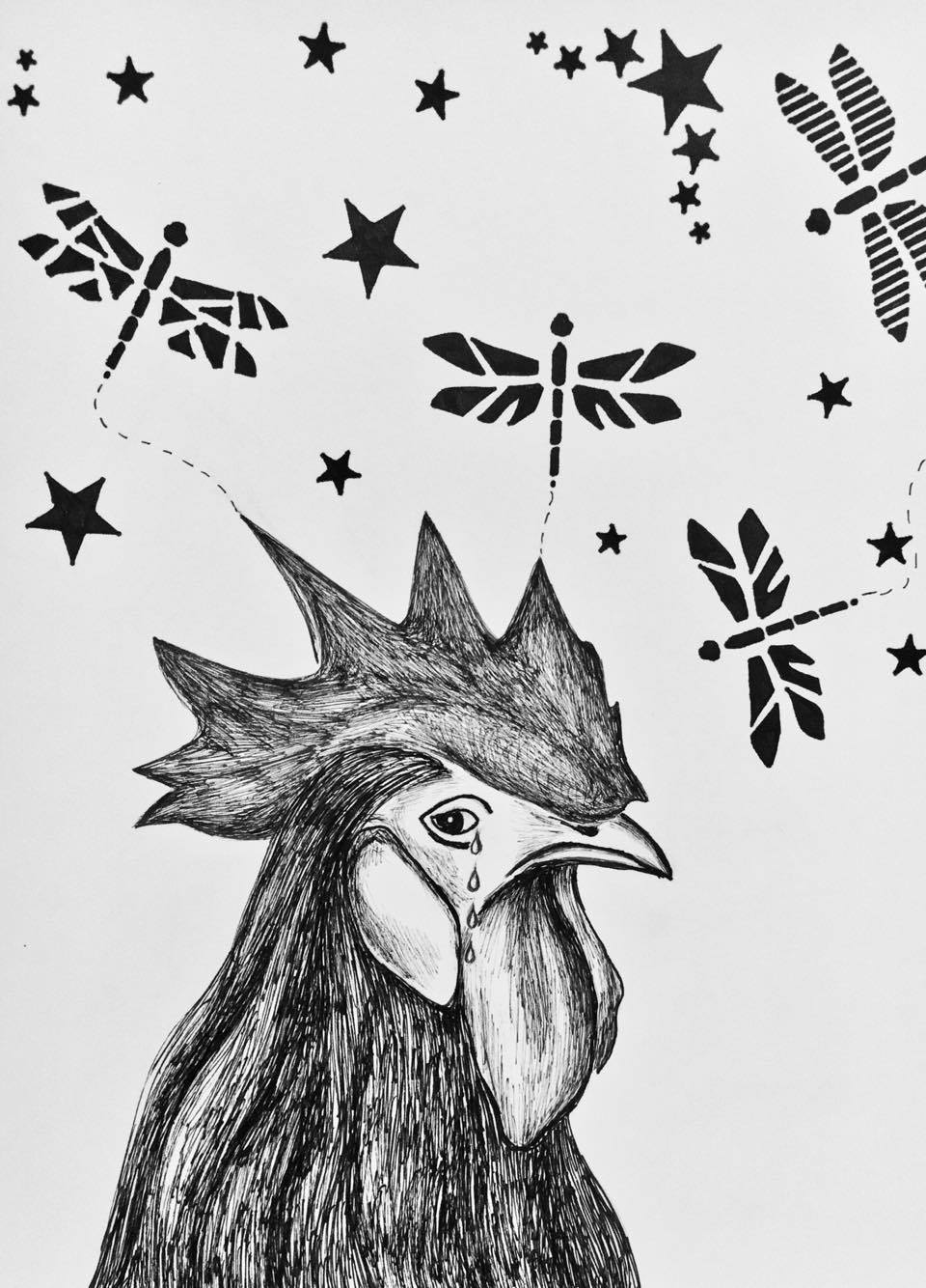 Brave Rooster Illustration 5